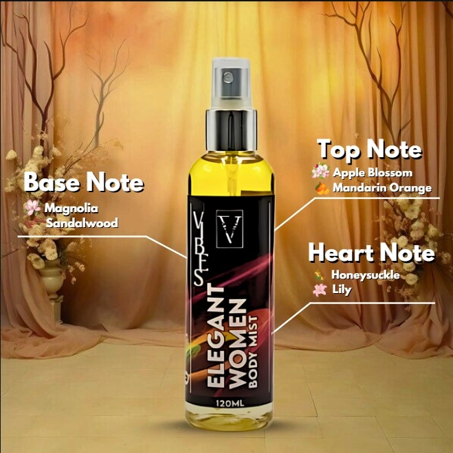 elegant women body mist notes